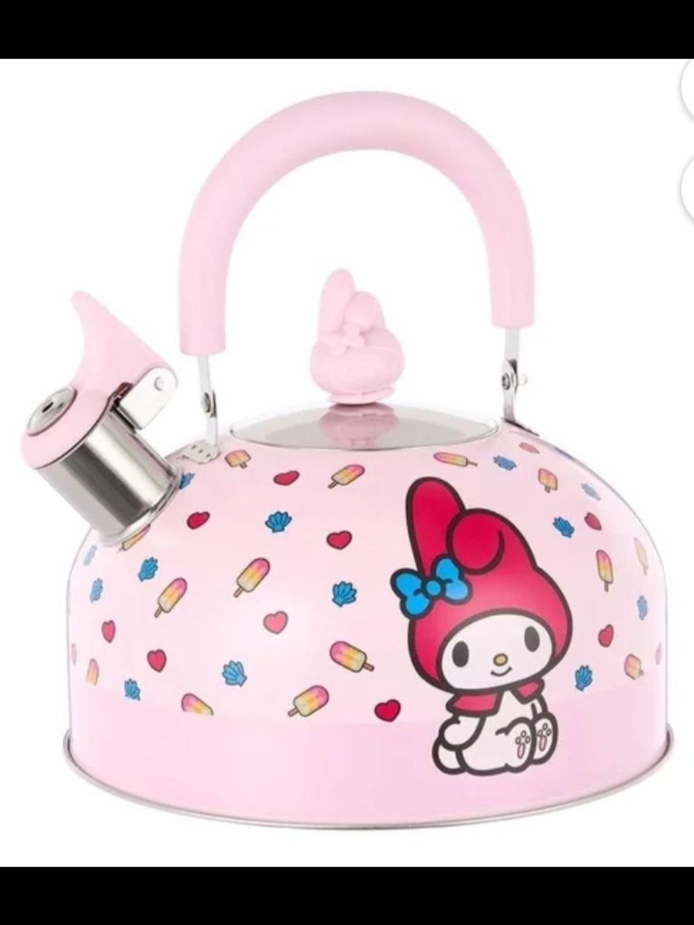 Hello Kitty My Melody Pink Kids' Whistling Tea Kettle